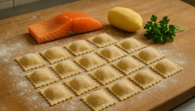 1kg di Ravioli Ripieni a base di Pesce